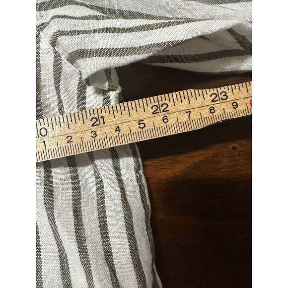 J Jill Love Linen Blouse Top Women Medium Beach Vacation Lagenlook Cottage Core - Picture 6 of 9